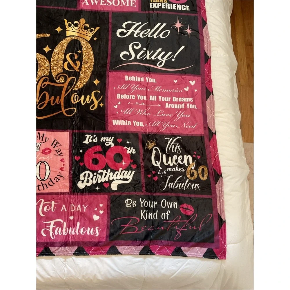 60th Birthday Gifts Blanket 60